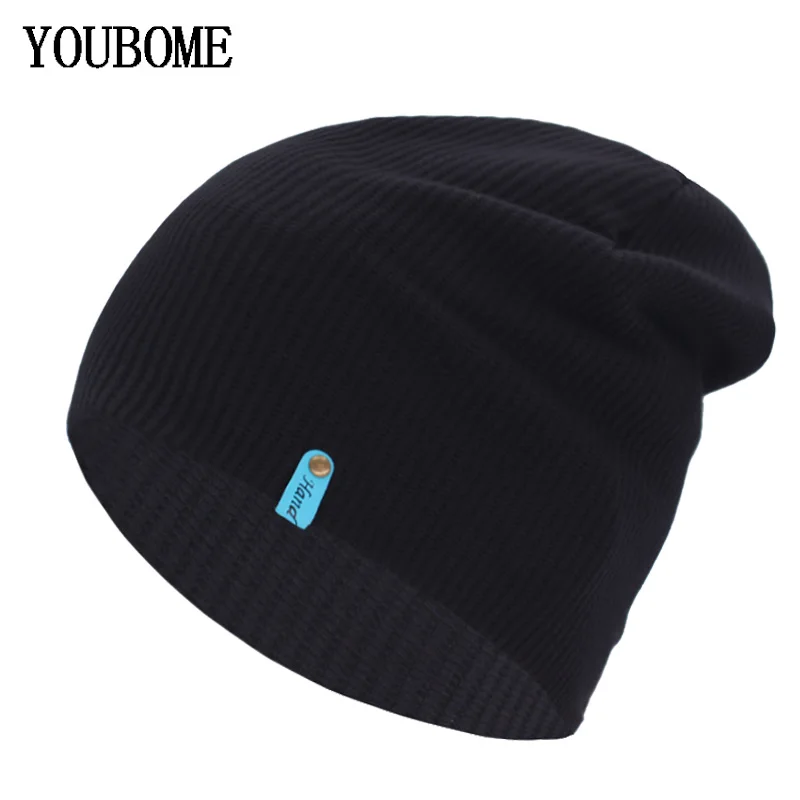 Бренд Skullies Beanies мужские зимние шапки для женщин вязаная шапка мужская Famale Gorro теплая шапка однотонная Beany Мужская зимняя шапка