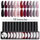 Набор для ногтей UR SUGAR, 12 шт., блестящий лак, полуперманентное верхнее покрытие, светодиодный комплект для ногтей