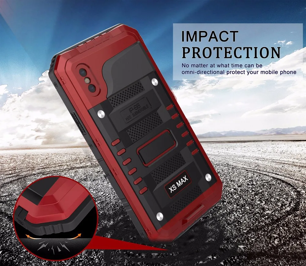 Водонепроницаемый Чехол бронированный металлический алюминиевый чехол с полной