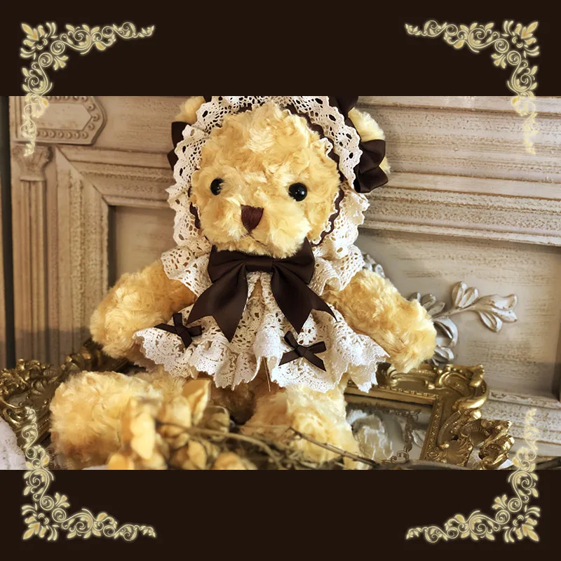 Симпатичная плюшевая подвесная сумка в стиле &quotЛолита&quot с бисквитным медведем