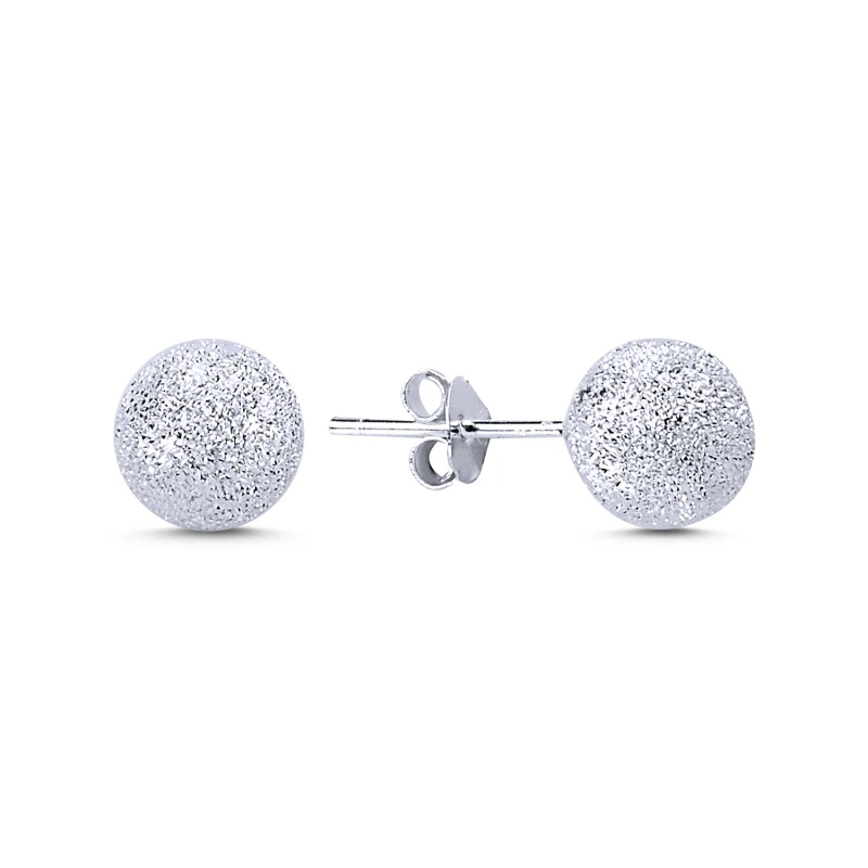 

Серебряные серьги Silverlina с лазерным шариком 8 мм