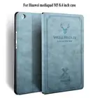 Ретро Олень шаблон кожаный флип-чехол с функцией подставки для Huawei MediaPad M5 8,4 SHT-AL09 SHT-W09 Чехол Smart Auto сна чехол + Защитная пленка на экран