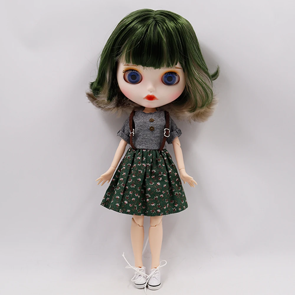 ICY DBS factory blyth doll joint body frosted face green mixed light yellow short hair DIY sd gift toy | Игрушки и хобби