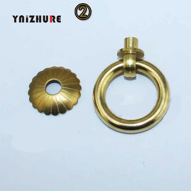 Античный замок чистой меди Медь с круглой ручкой из нержавеющей стали