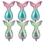 Хвост русалки воздушный шар из фольги воздушный шар для русалки морские принадлежности для тематической вечеринки, дня рождения, свадьбы, украшения для детского душа