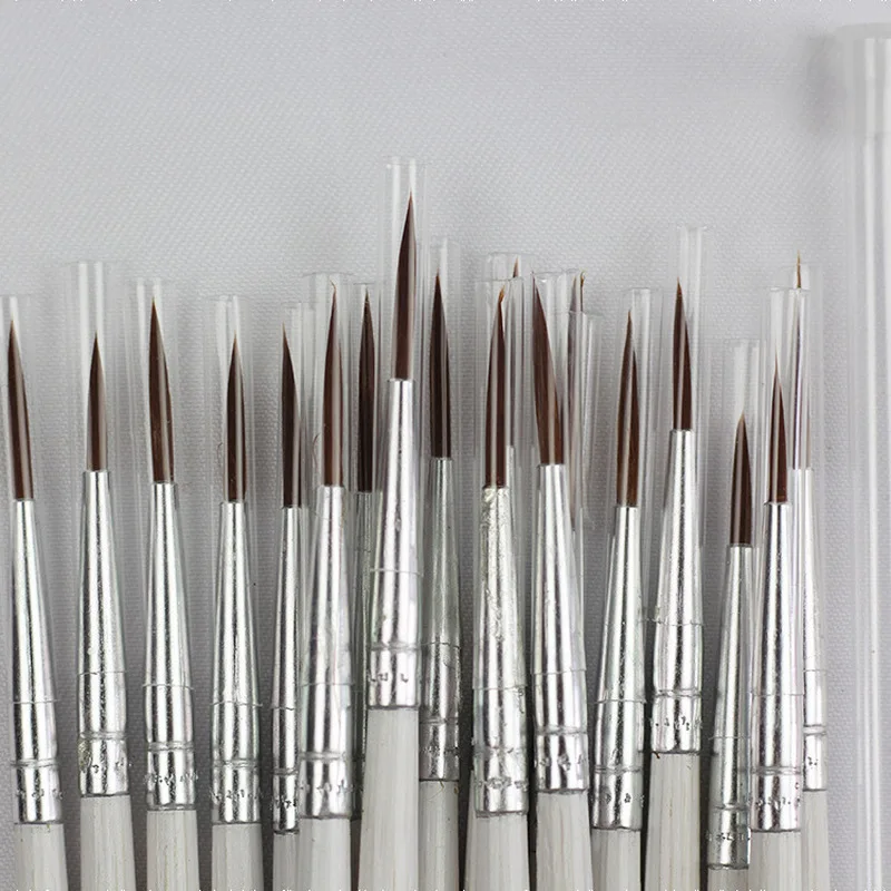 

10Pcs Fine Professional Hand-painted Hook Line Pen Round Tip Watercolor Drawing Painting Brush Pen Art Supplies Papeterie