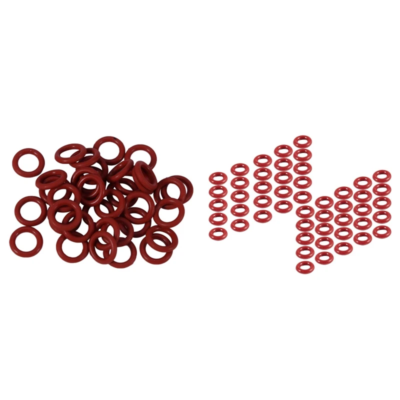 

100 Pcs Silicone O-Rings Oil Seal Ring 11X 7 X 2 Mm & 10 X2.5X5mm