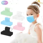 Одноразовая Нетканая 3-слойная маска с фильтром для детей, черная, розовая, зеленая маска для лица, дышащая маска для взрослых, лидер продаж, 50-100 шт.