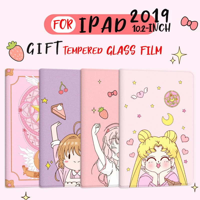 Синий мраморный мультяшный девушка оранжевый умный флип-кейс для планшета iPad 7-го поколения 10,2" 2019 года чехол для планшета 10,2" мягкая задняя панель автоматический сон.