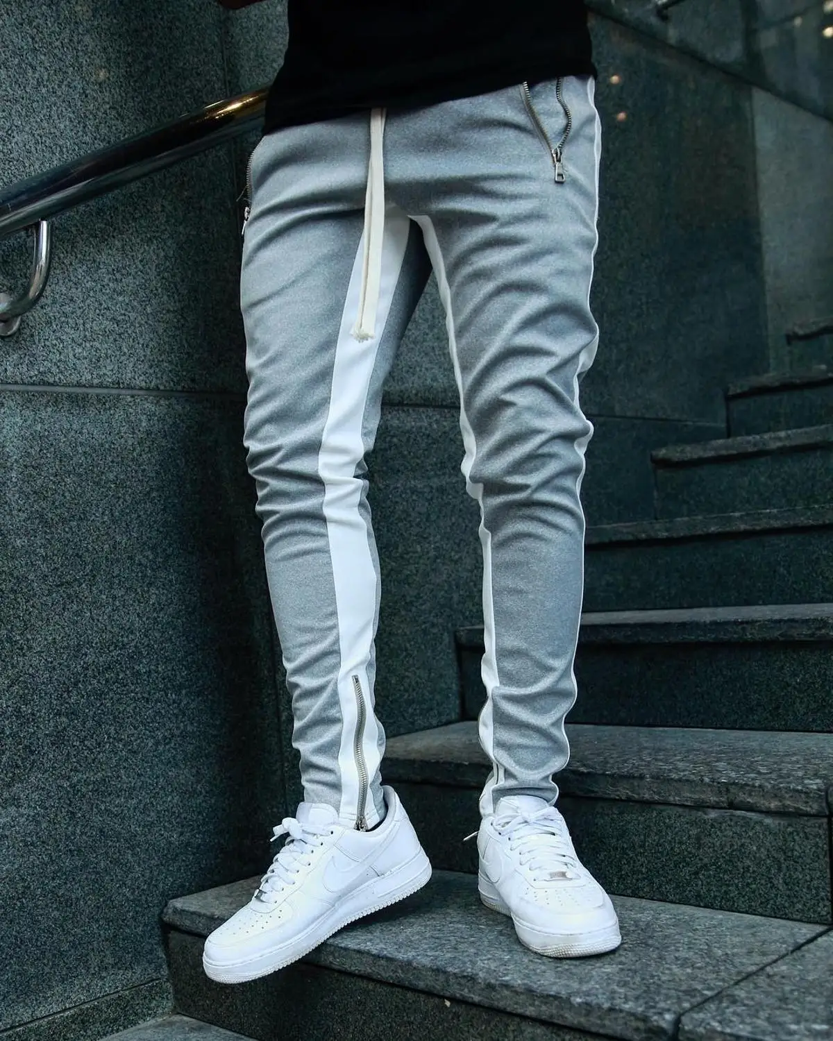 Men Sports Running Pants Streetwear Jogging Football Soccer Sweatpants Fitness Training Gym Trackpants Casual Hip Hop Trousers