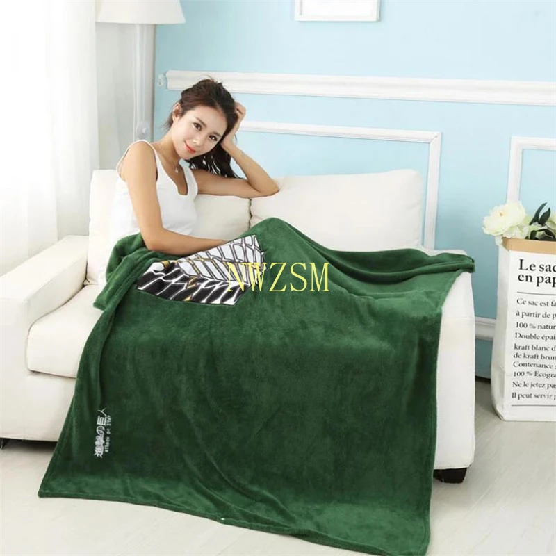 

High Quality Attack on Titan Blanket Cloak Shingeki No Kyojin Survey Corps Cloak Cape Flannel Cosplay Costume Hoodie