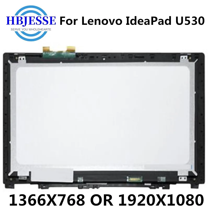 original 15 6 inch lcd touch screen for lenovo ideapad u530 lcd digitizer replacement assembly display frame hd or fhd free global shipping