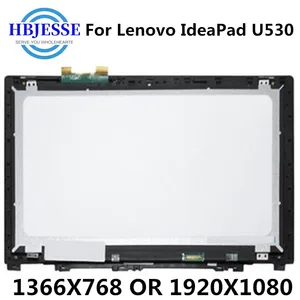 original 15 6 inche hd or fhd for lenovo u530 touch laptop ideapad 80as lcd touch screen laptops digitizer replacement assembly free global shipping