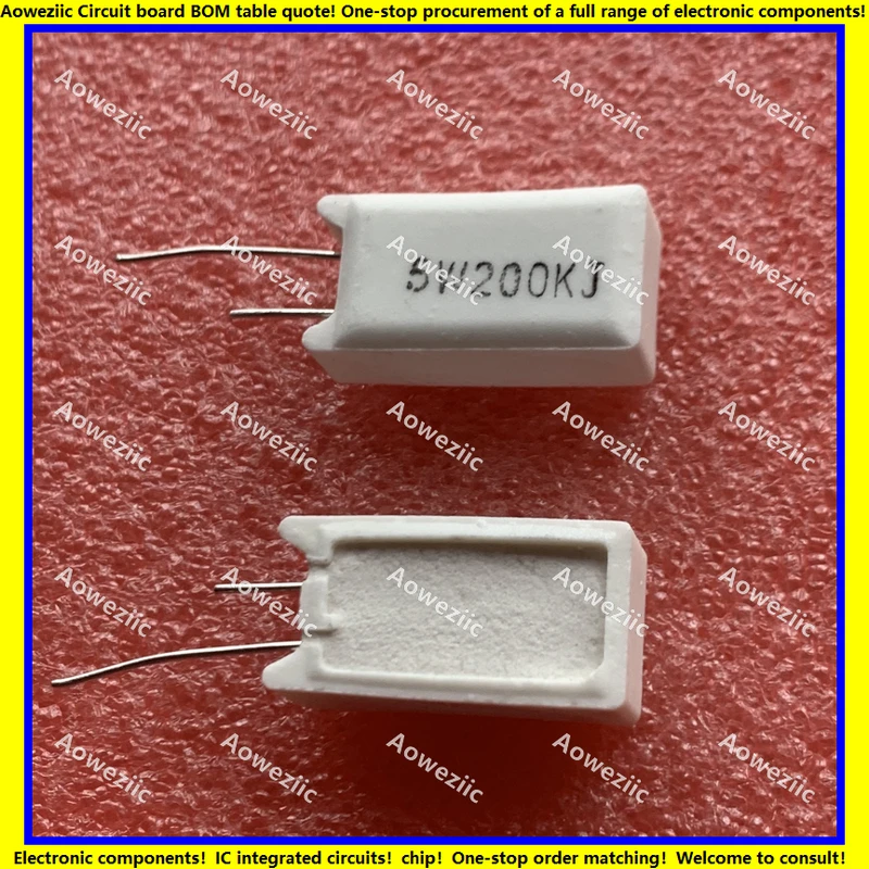 10 шт., фотоэлемент, вертикальное сопротивление цемента 5W200KJ(5W200000ohm 200000RJ Ω j), керамическое сопротивление, точность ± 5%, сопротивление мощности
