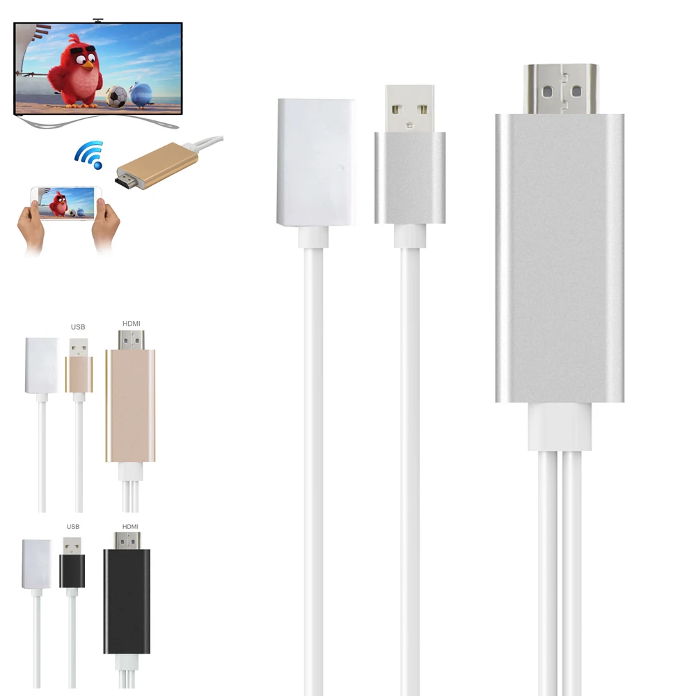8 контактный USB Для HDMI адаптер конвертер HDTV Аудио AV кабель подходит для iPad / iPod