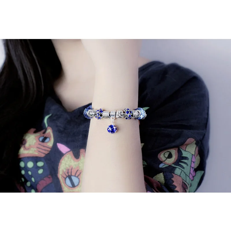 Модный DIY браслет из хрустальных бусин с совой короной браслеты и для женщин