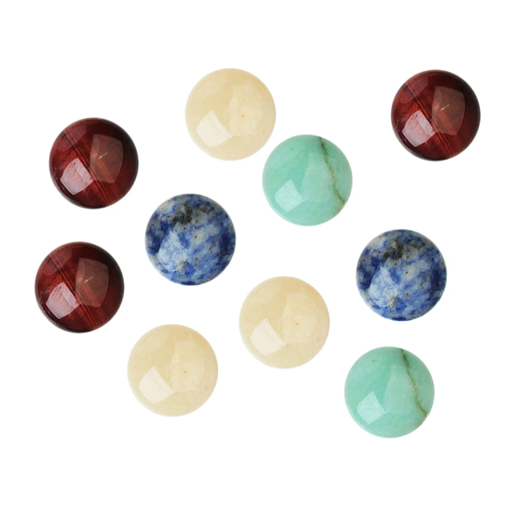 

10pcs Multicolor Jewelry Making 8mm Half Round Gemstone Cabochon Stone DIY