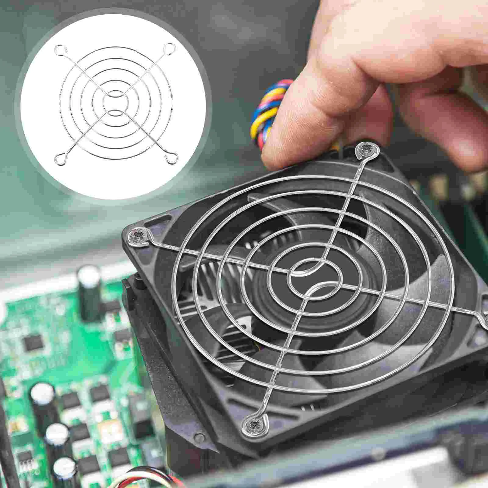 

10PCS Cooling Fan Protective Net Grille Fan Finger Guard Protection Cover