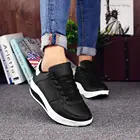 Женские кроссовки для тенниса и бега, черные спортивные кроссовки на платформе, размера плюс, A-409