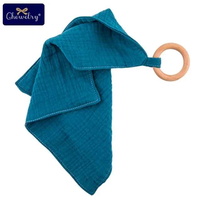 Blue bibs 1 Набор, соска с цепочкой, хлопковый детский нагрудник, прорезыватель, дерево бука, кольцо, слюнявчик, полотенце, соска с цепочкой, заячьи ушки для детей, продукт - Цвет: Blue bibs