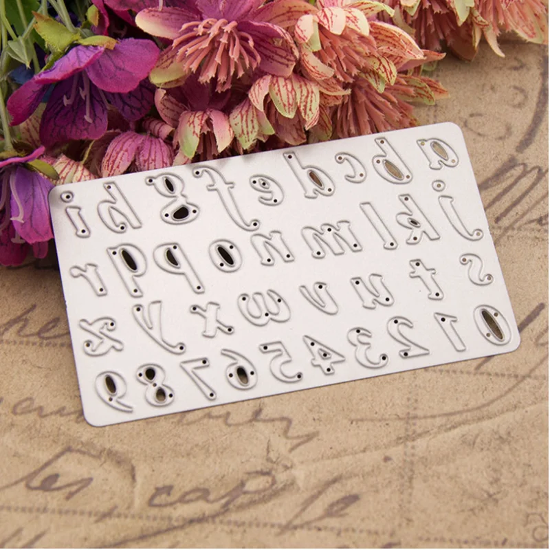 cutting dies cut die 2 types of letters  mold Leaf strip decoration Scrapbook  craft knife mould blade punch stencils dies images - 6