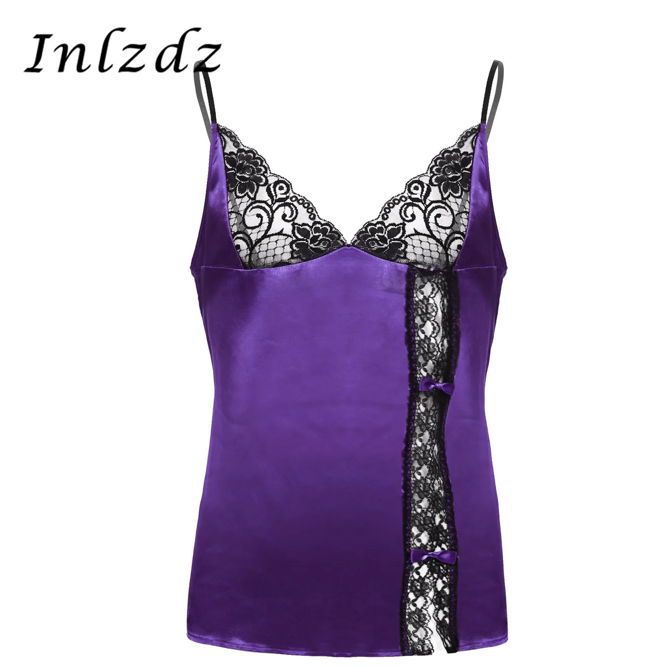 Мужское Шелковистое атласное сексуальное женское белье регулируемые бретельки