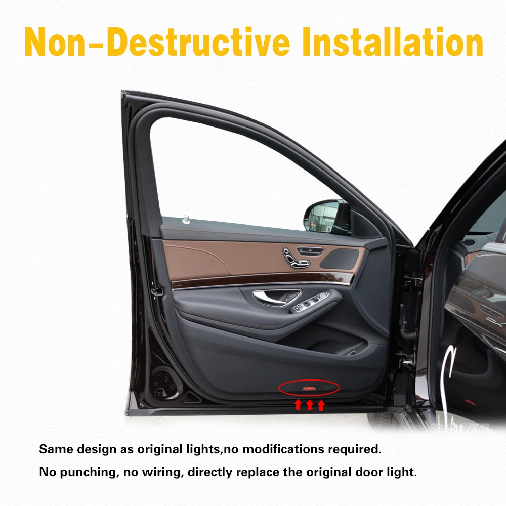 Светодиодный проектор логотипа двери автомобиля приветственные огни призрачной