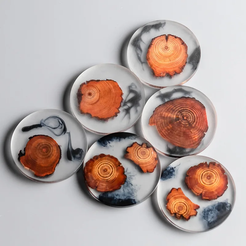 

Durable Wooden Coasters Home Drinking Decor Square Round Heat Resistant Drink Pad Home Table Drinking Glass Cup Mat