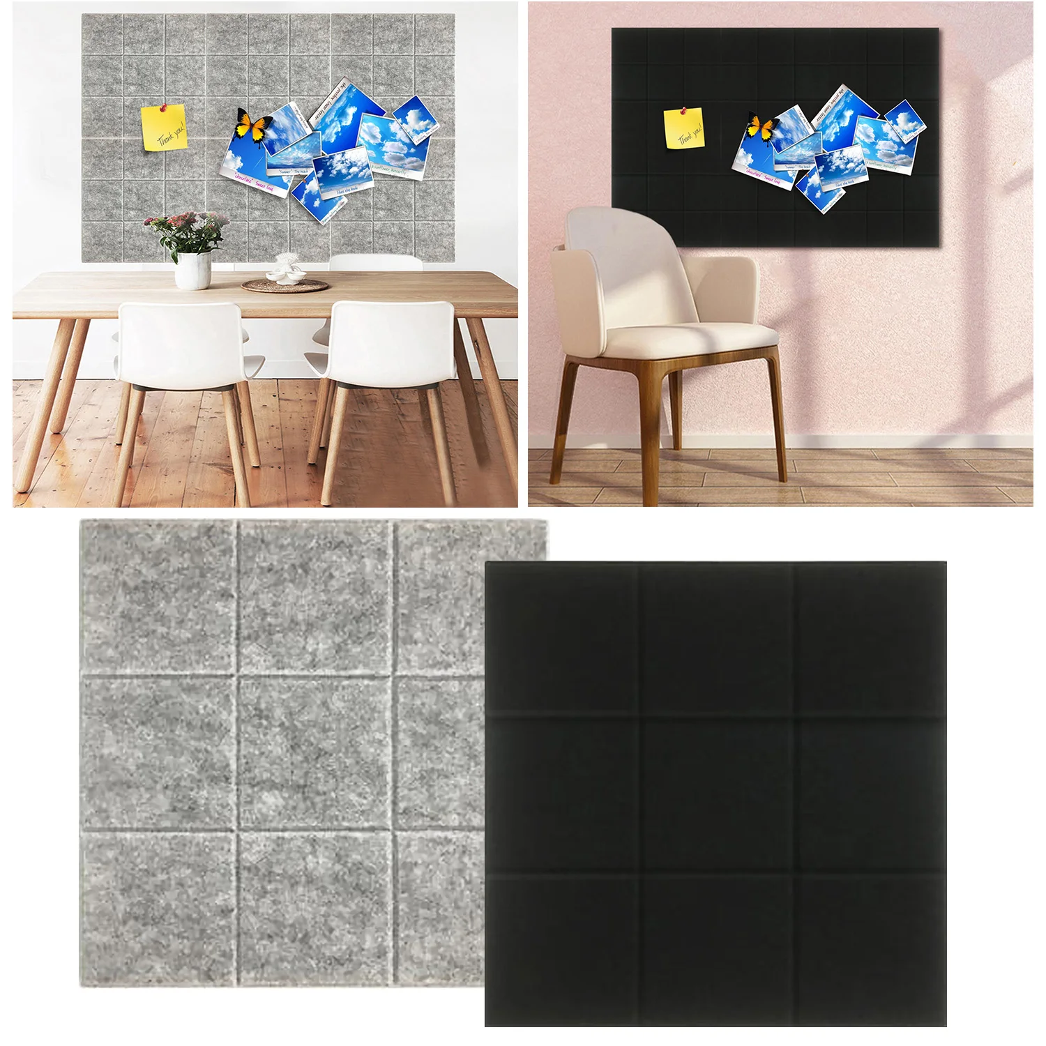 3D квадратная самоклеящаяся настенная доска сделай сам фото бюллетень витрина с