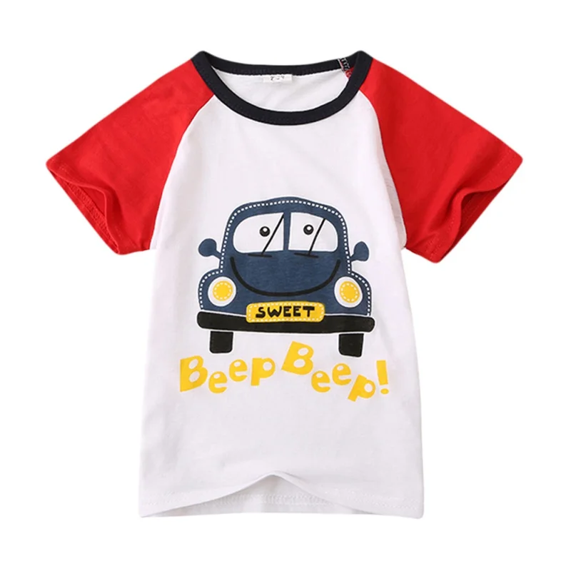 2020 Новая модная футболка с коротким рукавом для мальчиков и девочек хлопковая