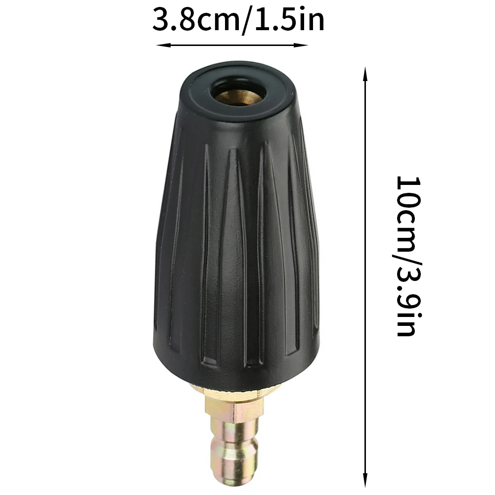 

Rotating Turbo Nozzle 4000PSI Rotating Spray Turbo Nozzle Pressure Washer Cleaner Lance Stainless Steel Accessory Caliber 030