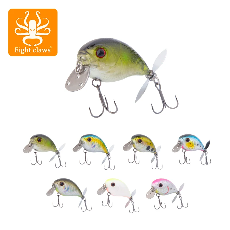 

EIGHT CLAWS 50mm 13.2g Crank Fishing Lure Wobbler Floating Artificial Plastic Hard Bait Trout Crankbait Bass Pike Japan Tackle