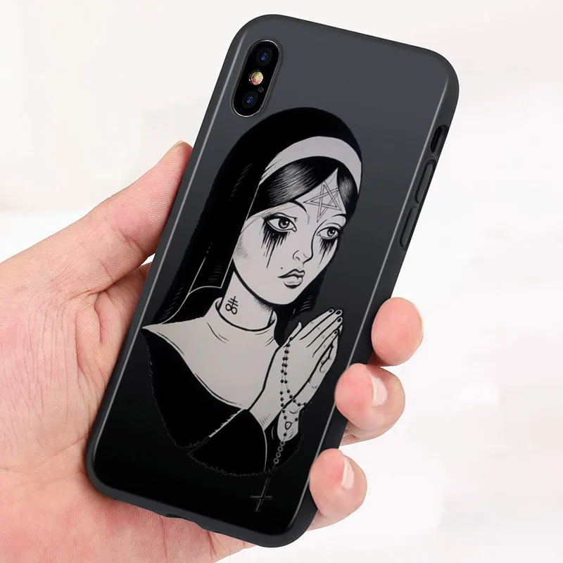 sister style nun sexy girl silicone cover for apple iphone 12 mini 11 pro xs max xr x 8 7 6s 6 plus 5s se phone case free global shipping