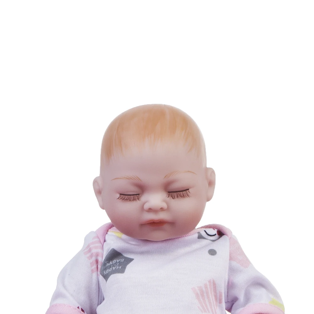 10 дюймов 28 см мини Reborn Младенцы девочка полный силиконовый винил милые закрытые