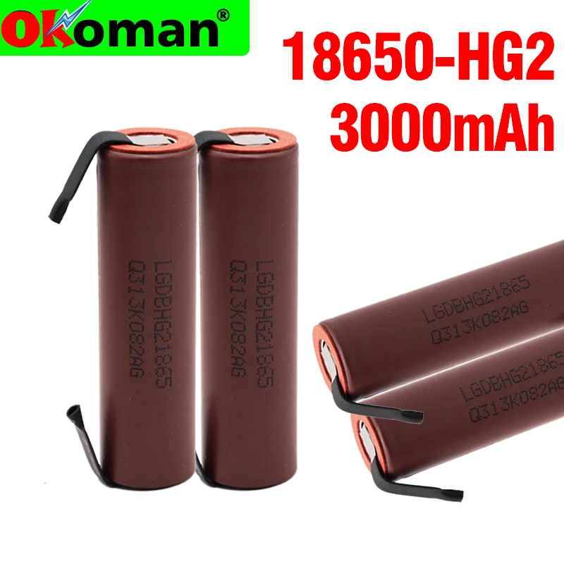 Оригинальная большая емкость HG2 18650 3000 мАч аккумуляторная батарея для мощный