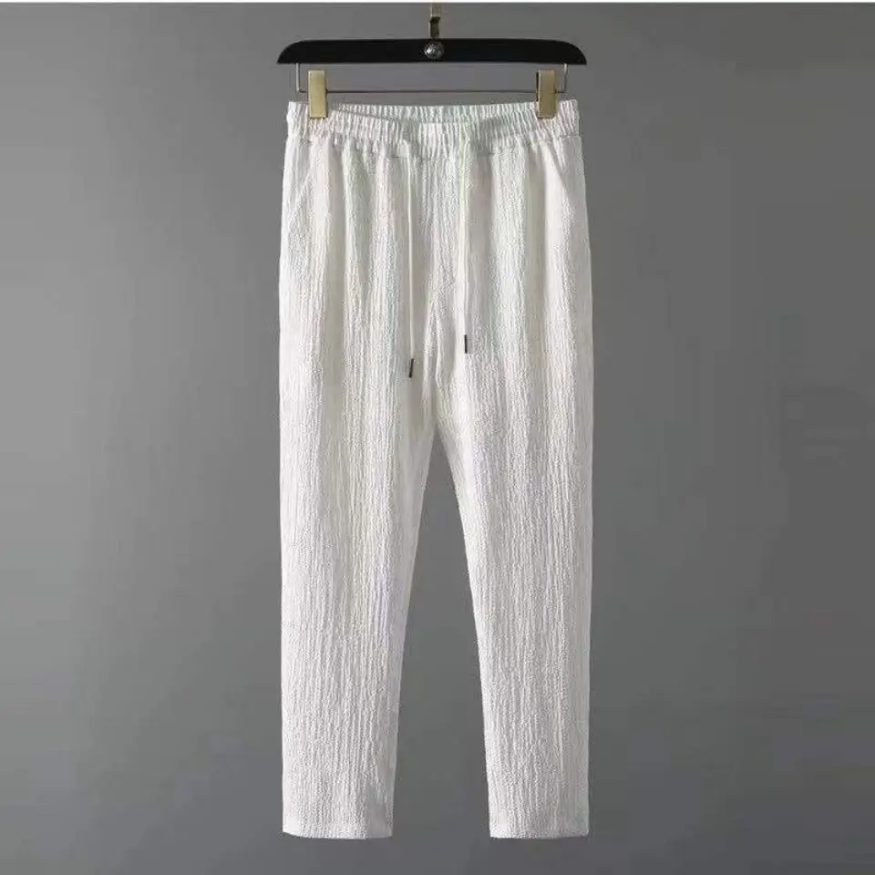 

Leisure Suit Men's 2021 New Summer Thin High-end Sports Suit Men's Fashion Short Sleeve Pants