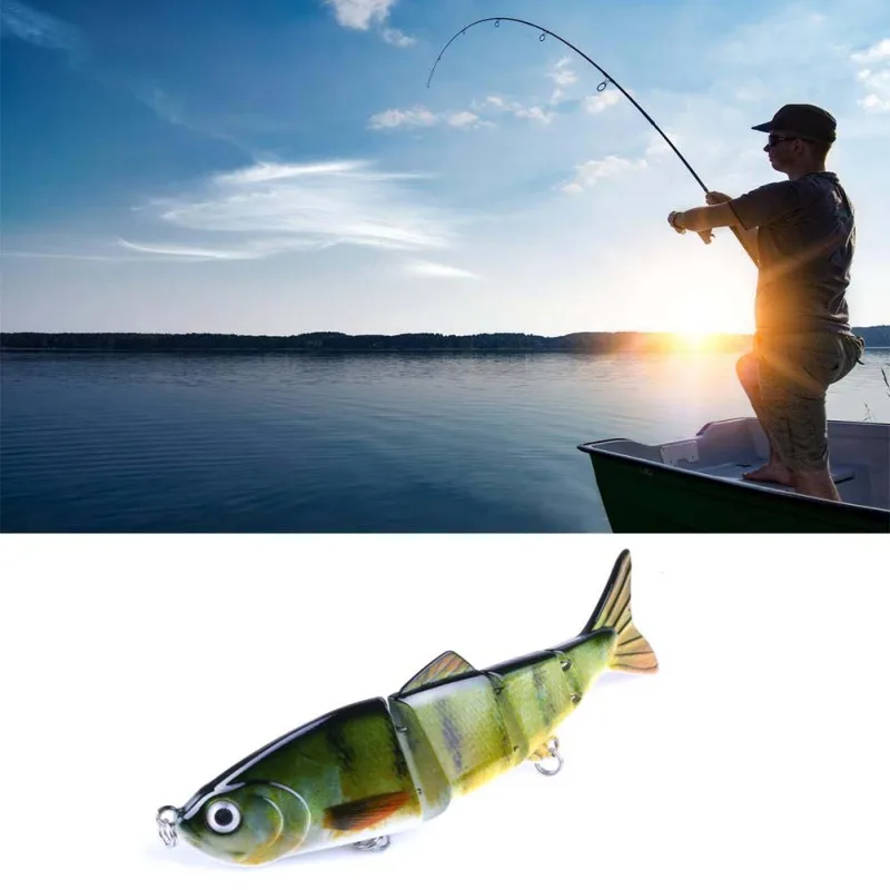 12 см искусственная приманка ложная мульти шарнирная форма рыбы экологичный АБС