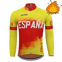 2022 retro mens winter thermal fleece long sleeve cycling jersey bike top redblack
