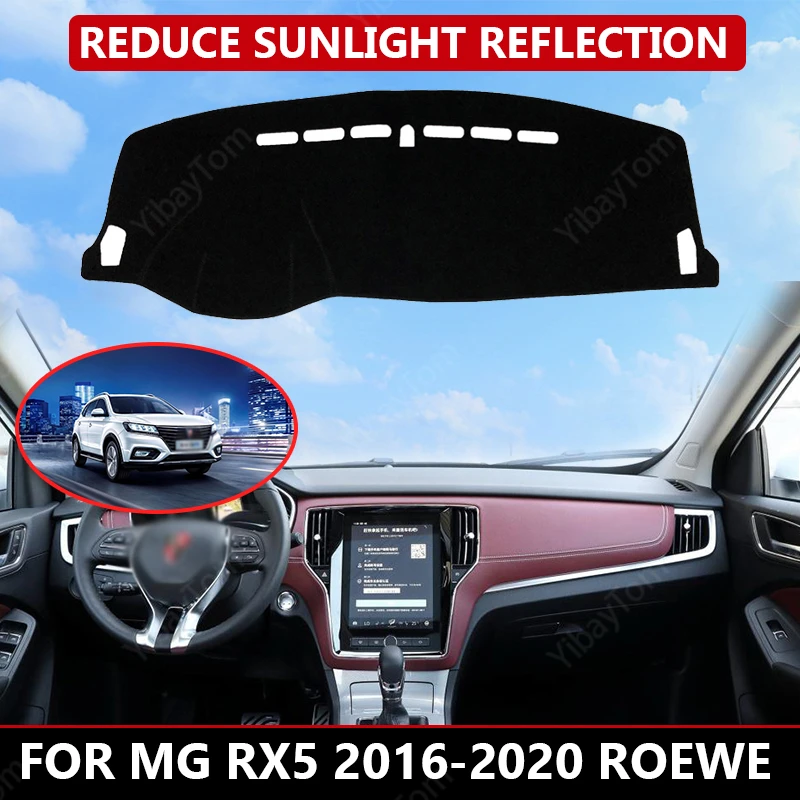 

Carpet Dash mat for MG RX5 2016-2020 Roewe Auto Dashboard Velvet Cover Black blocks dust reduces noise car accessories