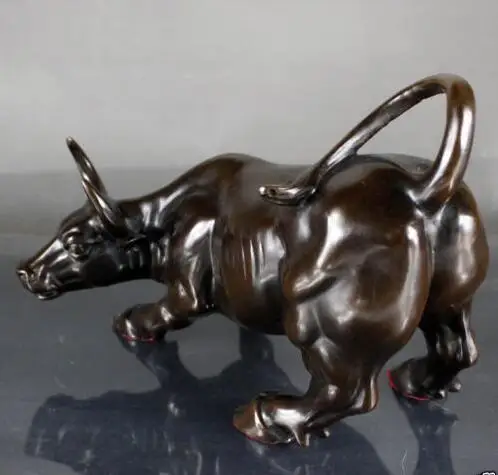 YM 304 Уолл стрит бронза агрессивный статуя быка|Статуи и скульптуры| |