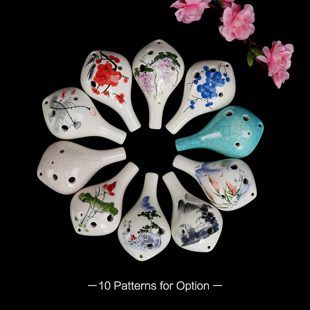 Керамический музыкальный инструмент с 6 отверстиями для любителей и учеников |