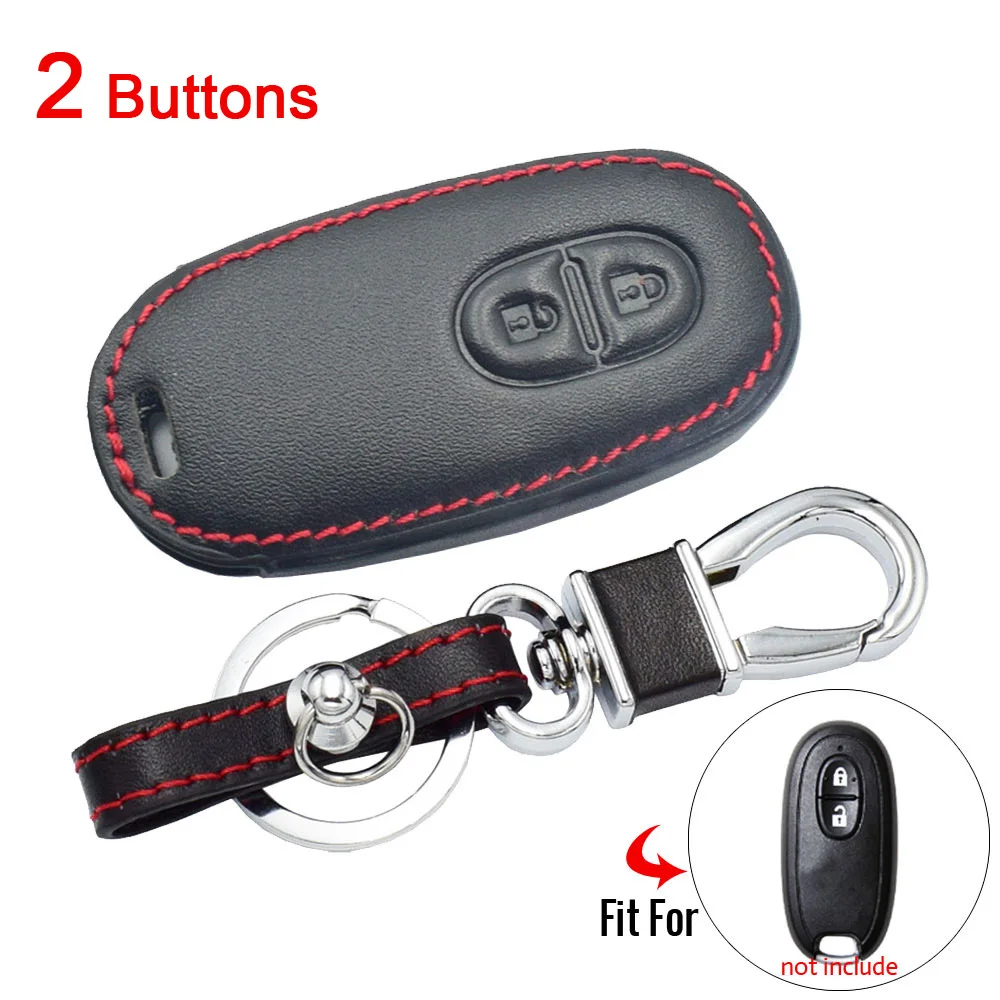 

Кожаный чехол для автомобильного ключа для Suzuki Wagon R each Hustler Palette Solio Alto Lapin Spacia, умный чехол с дистанционным управлением, держатель для ключей