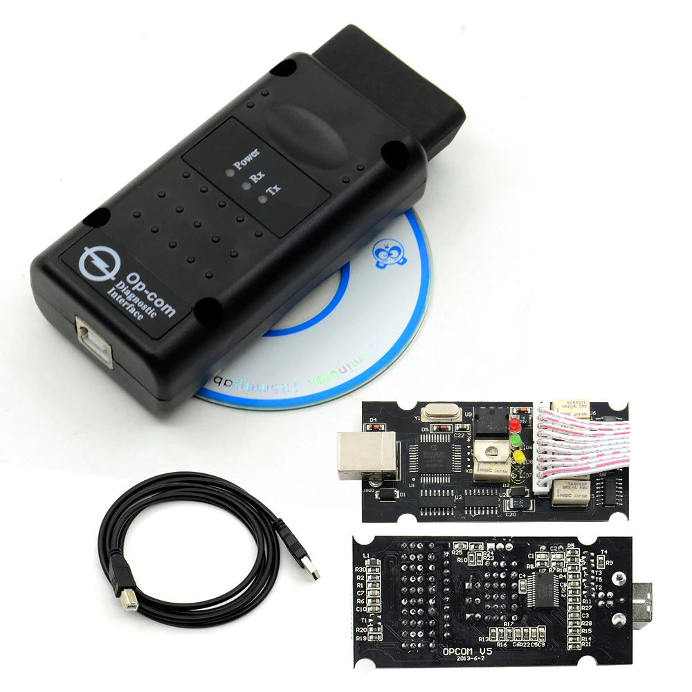 Диагностический сканер OP COM для Opel V1.70 OBD2 диагностики автомобиля с поддержкой