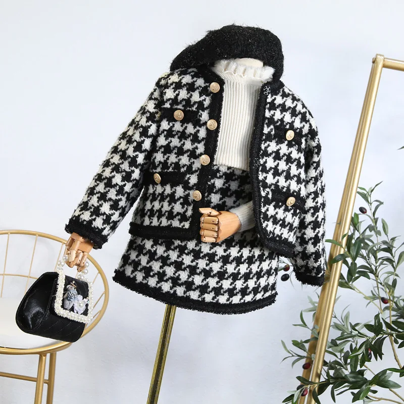 Набор ароматов для девочек Осень-зима 2019 Новое Модное детское пальто короткая