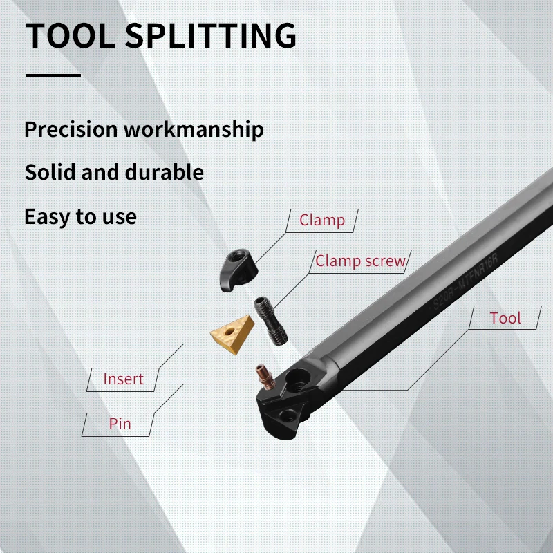 Держатель инструмента для внутренней обточки S16Q/S20R/S25S/S32T-MTFNR16R Расточная оправка