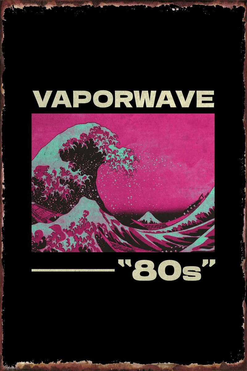 

Жестяные таблички Vaporwave, декор для стен, винтажный металлический знак в стиле ретро, для мужчин, кафе, паба, дома, клуба