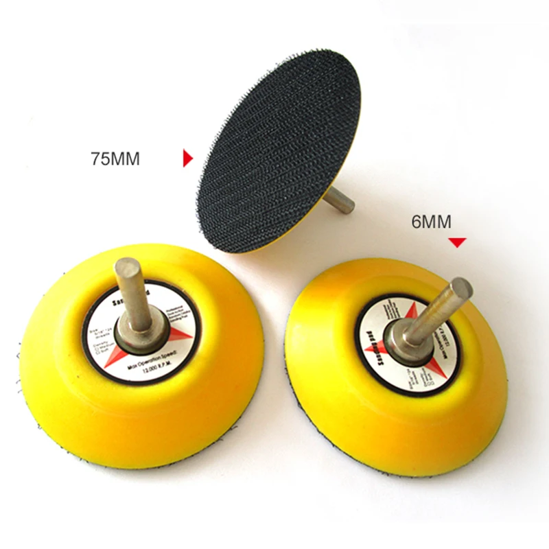 

75mm Hook And Loop Waterproof Polishing Sandpaper Sanding Disc Backup Disc Pads