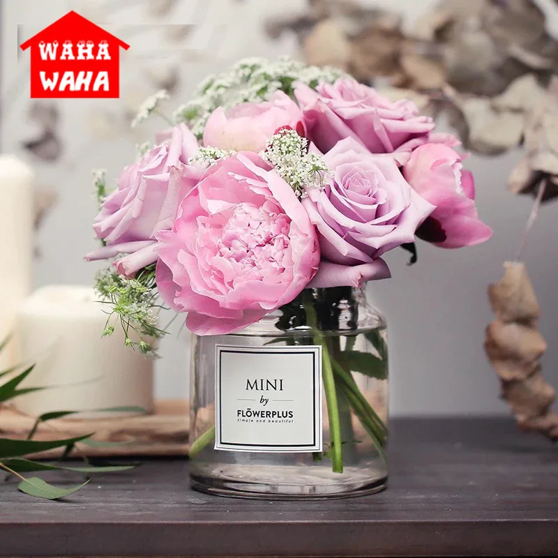 Разноцветная ваза ручной работы стеклянная для самостоятельного декора офиса