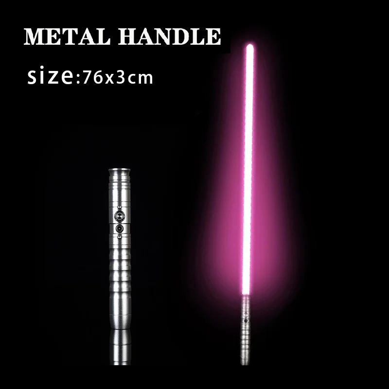 

76cm Lightsaber Rgb Light Saber Force Fx Lighting Dueling Sound Foc Lock Up Metal Handle 6 Color Light Optional YQ qingyun
