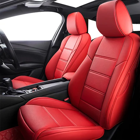 all red standard Пользовательские автомобильное сиденье из кожи чехол для mitsubishi outlander xl 3 ASX Pajero sport lancer 9 аксессуары Чехлы для автомобиля - Название цвета: all red standard